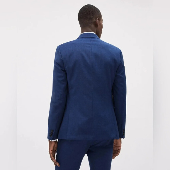 RW&CO. [42R] Medium Blue Wool Essential 3 Pc Suit - Picture 4 of 16